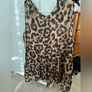 Leopard print tank top